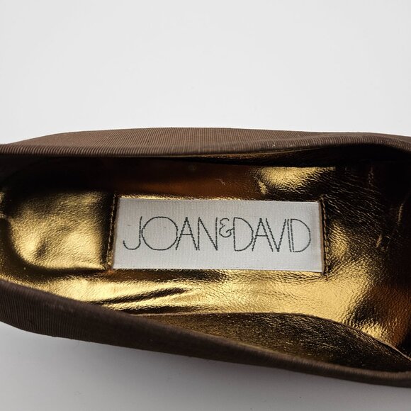 Joan & David Brown Fabric Low-Heel Flats – Size 9M – Handmade in Italy - Picture 3 of 11